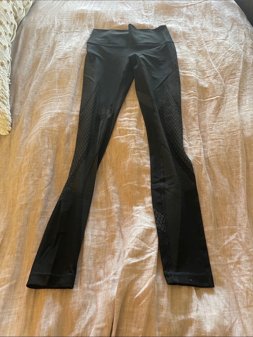 lululemon athletica Black Mesh-Detail Leggings